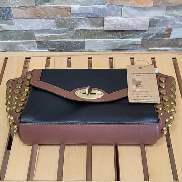 Clever Carriage Company Gold Stud Crossbody Bags - Picture 3 of 8